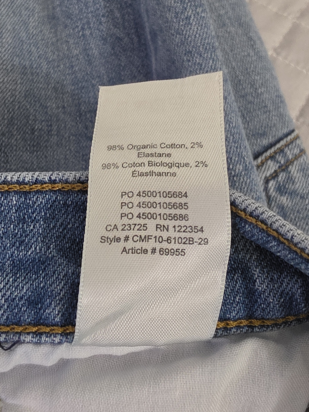 Aritzia/Denim Forum The Yoko High Rise Slim Jeans Light Wash High Rise Womens 27 - Picture 13 of 14